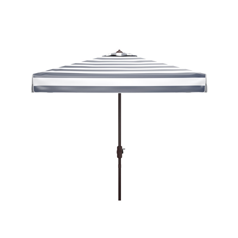 Parasol de marché carré 7,5 pi Trainor, Bleu marine/blanc
