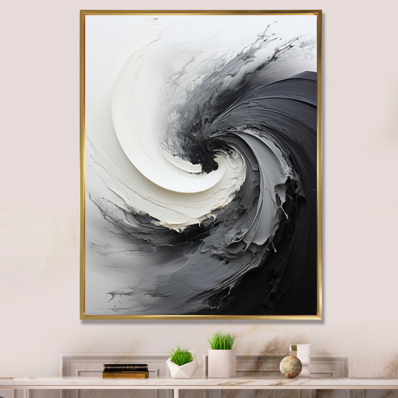 Gwendell Infinite Motion II, reproduction d'art sur toile, Encadrement doré, H 32 po x l 16 po x P 1 po