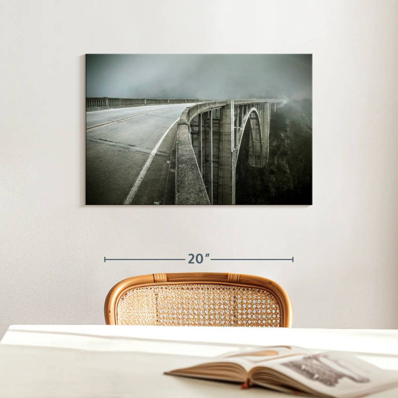 Lilie Foggy Bixby Bridge, 16" H x 24" W
