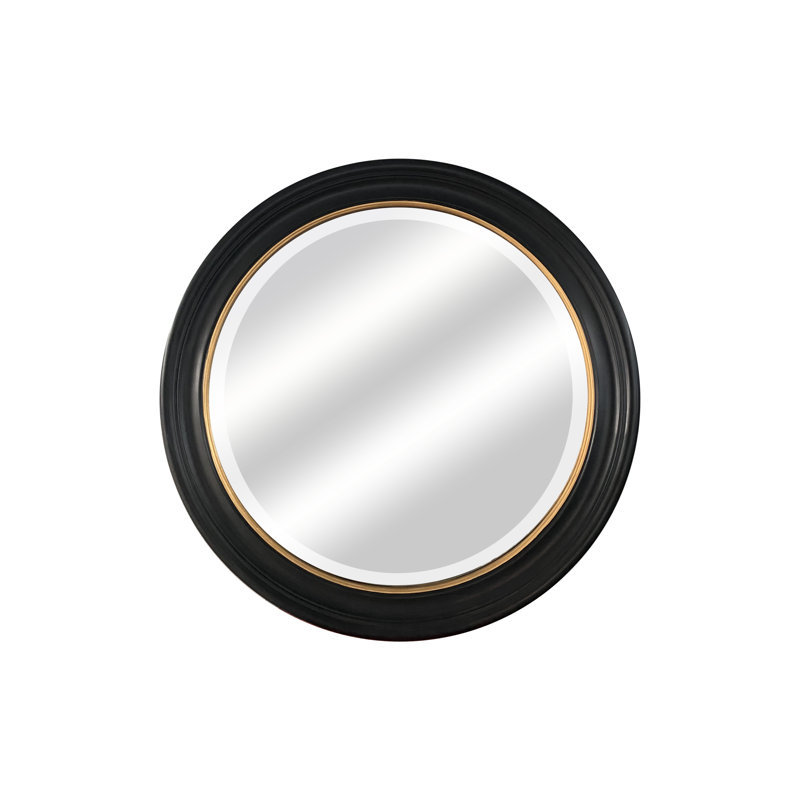Miroir biseauté Allcecia, Bois noir