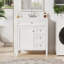 Meuble-lavabo 30 po avec lavabo supérieur, meuble-lavabo moderne avec 2 tiroirs et un tiroir basculant, meuble-lavabo simple-115688451