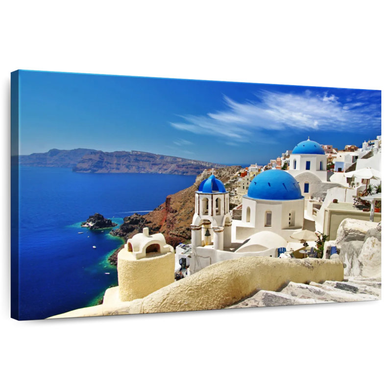 Ravi Santorini Cliffside Caldera, H 26 po x l 39 po