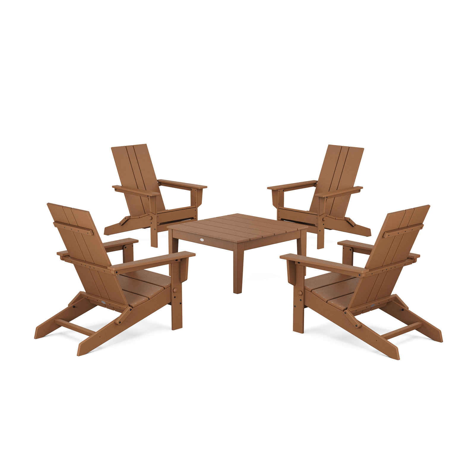 5 Piece Multiple Chairs Seating Group, Teak