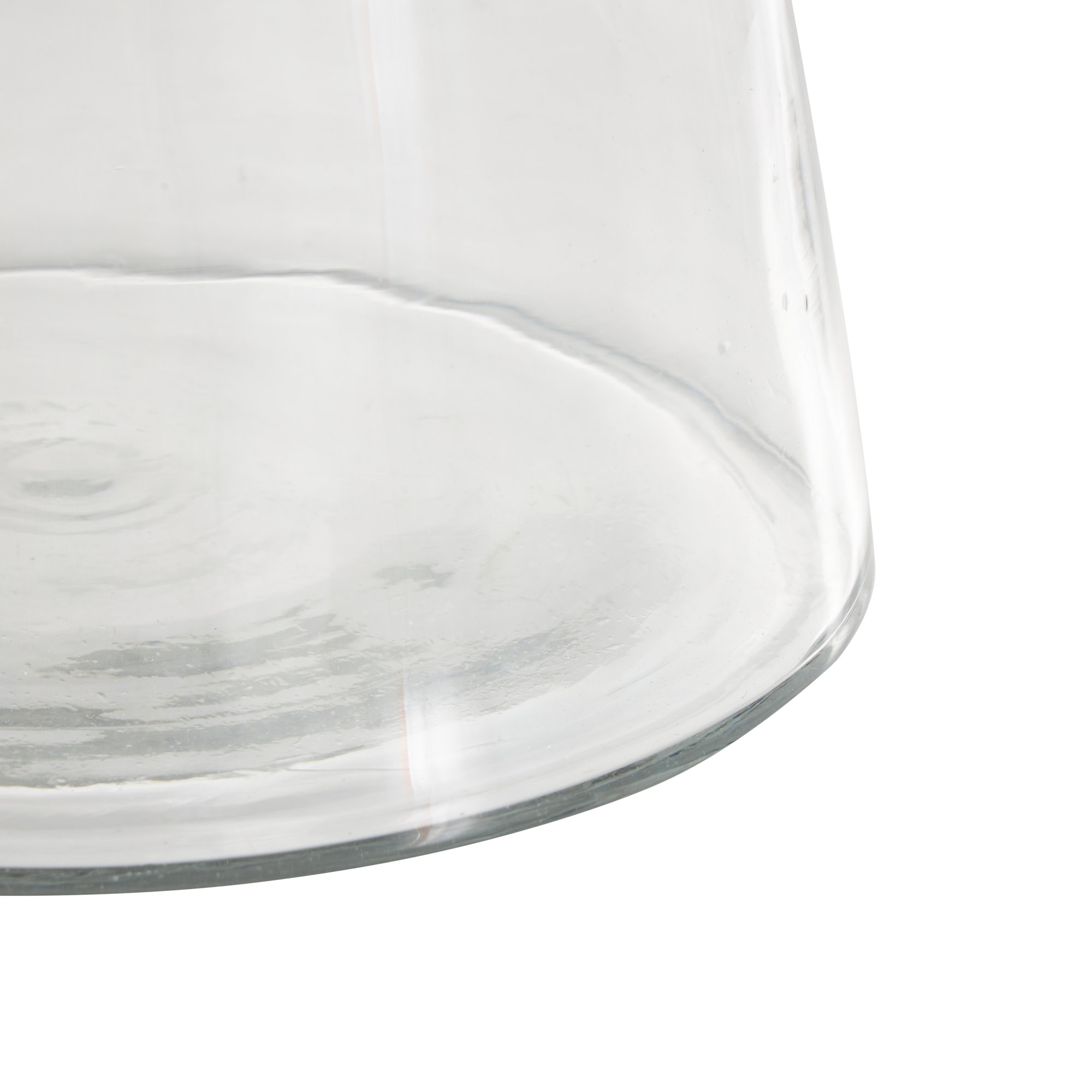 Cole And Grey Glass Cone Shaped Vase, 11.6"H x 8.85"W x 8.85"D