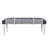 Handmade Modern Farmhouse Cotton Upholstered Entryway Accent Bench, Navy Blue