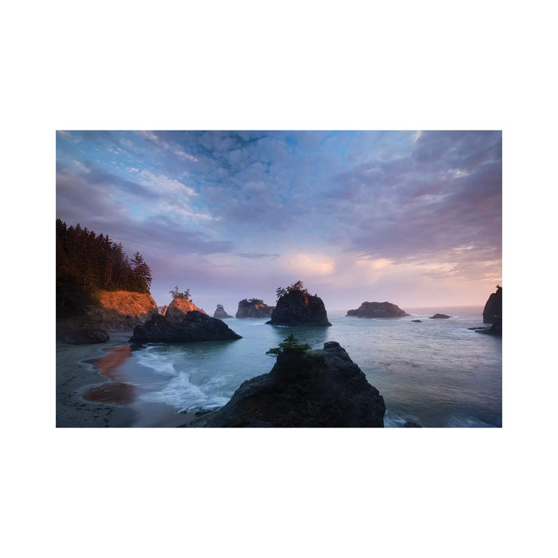 Rrock Formations, Cannon Beach, Samuel H. Boardman State Scenic Corridor, Oregon, USA - Wrapped Canvas Print