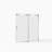 56-60"W X 72"H Frameless Sliding Shower Door,5/16" (8Mm) Thick SGCC Tempered Clear Glass-120179021