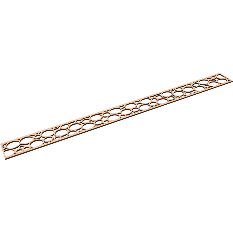 Moulure de chantournage, H 4 po x l 46,375 po x P 0,25 po, Chêne rouge