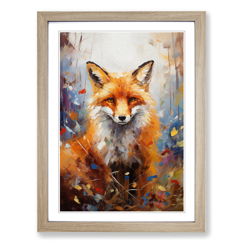 Single Picture Frame Print on Wood, Oak Framed, 34cm H x 25cm W