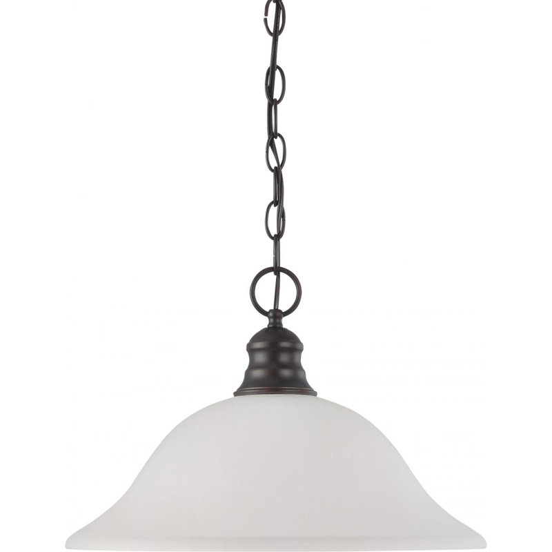 Luminaire suspendu en forme de cloche à 1 lumière Anastasia, Non, Bronze