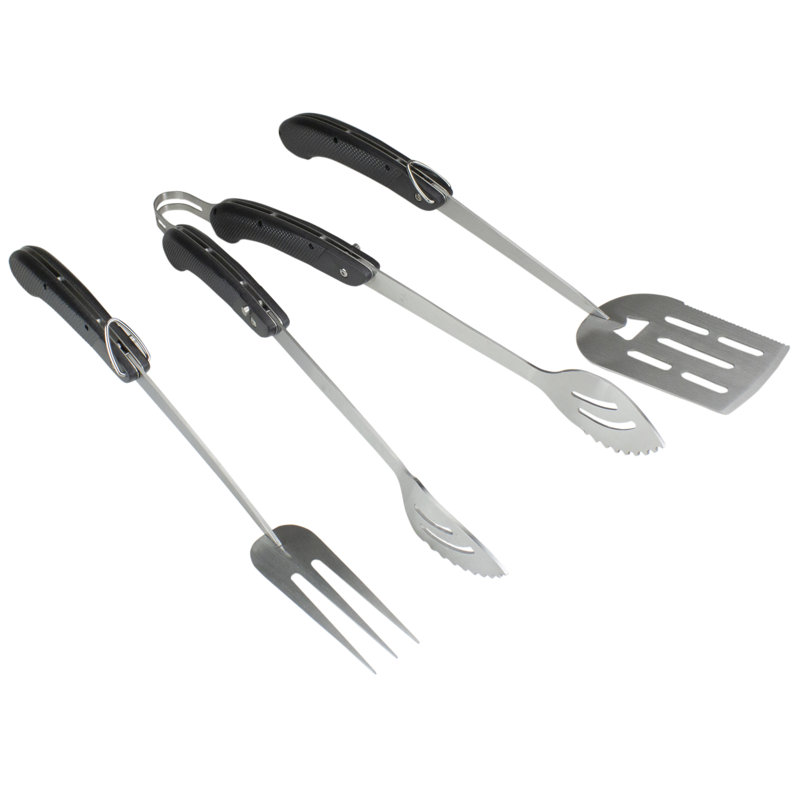 Folding Barbeque 3-Piece Grilling Tool Set