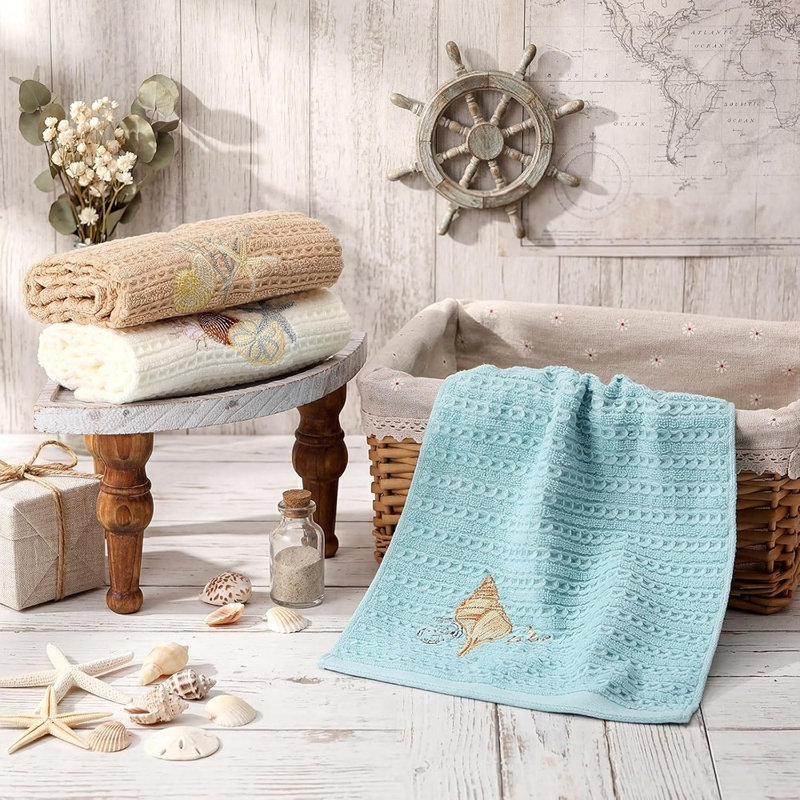 Ensemble de 3 essuie-mains Coastal Waffle