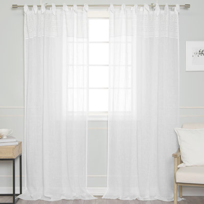 Linen Sheer Single Curtain Panel