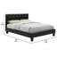Lit plateforme tapissier touffeté-447275388