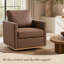 Fauteuil d'appoint rembourré carré pivotant à 360 degrés, fauteuil de salon simple et confortable