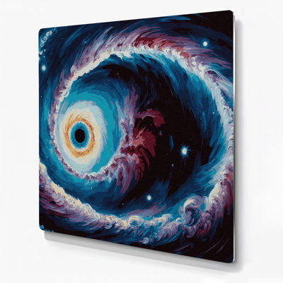Art mural en métal mauve Space Helix