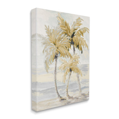 Neutral Beige Palm Trees Canvas Wall Art by Lanie Loreth