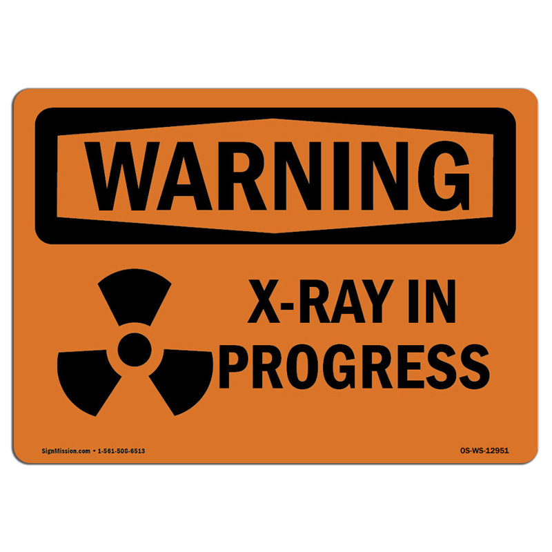 Panneau de radiographie en cours, H 12 po x l 18 po x P 0,1 po