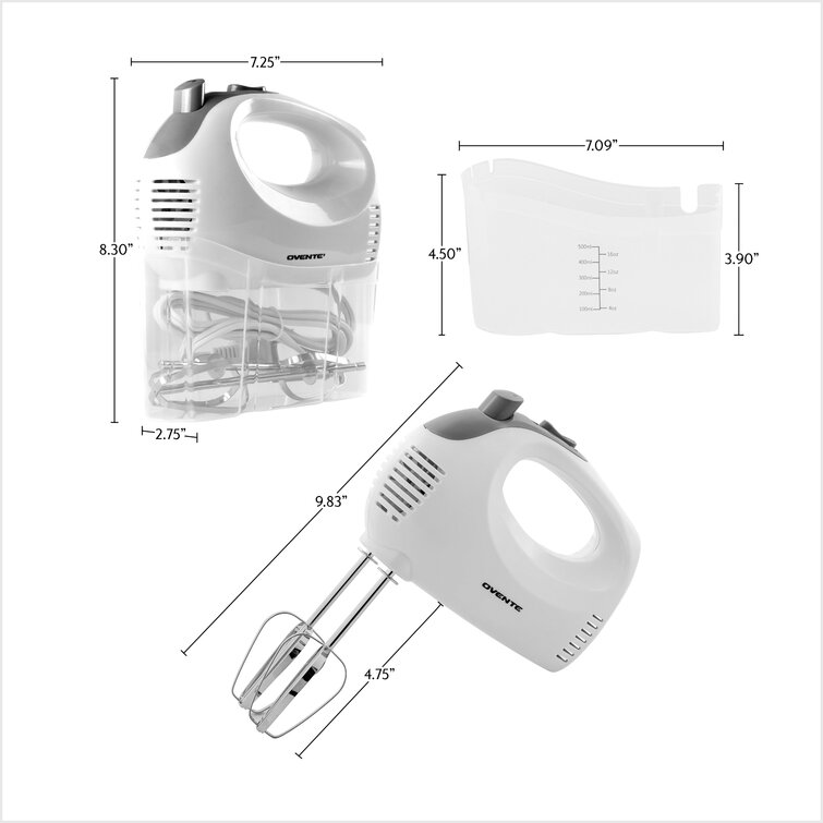 Ovente Ultra Power 5-Speed Hand Mixer (HM151R)