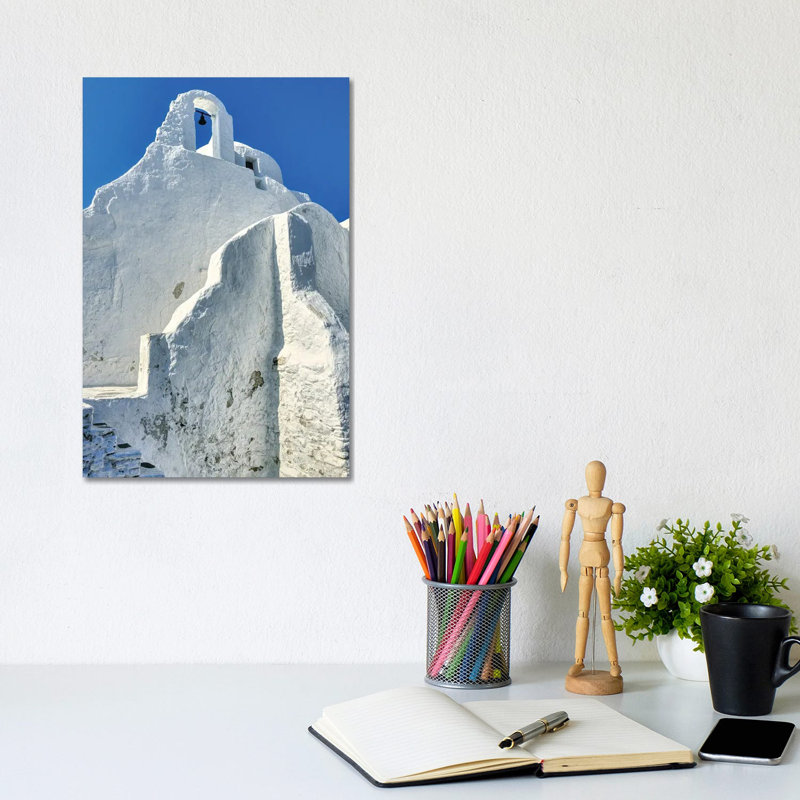 Blue Hour of Acropolis of Athens 1 Piece Wrapped Canvas Wall Art, 101.6 cm H x 66.04 cm W x 3.175 cm D