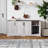 Yazeed Rustic Ridge Washed White 4 Door Sideboard Storage Cabinet