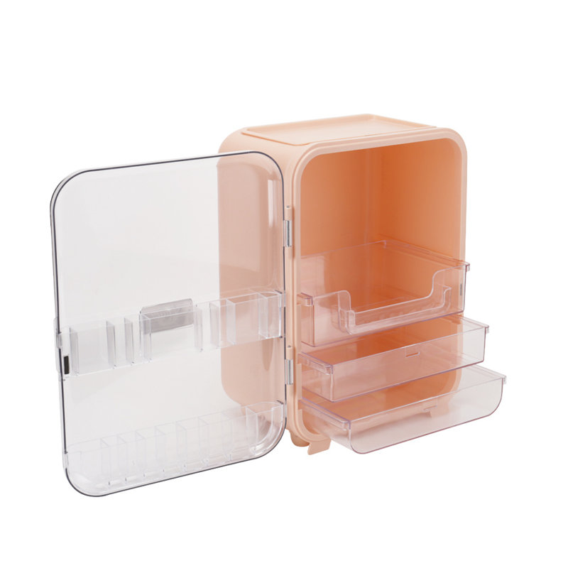 Ehren Plastic Makeup Organizer, Pink