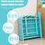 Clôture pour animaux 24,2 po de hauteur, 24 po, métal, bleu-117813203