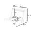 Lit simple TG en bois avec lit gigogne, bande lumineuse, tente et tablette-130596108