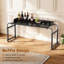Table de lit sur roulettes, hauteur réglable, style moderne, noir, capacité de poids de 350 lb-126409128-126409129