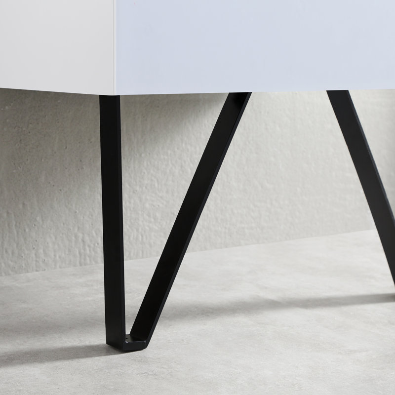 Ensemble de meuble-lavabo mural simple 30 po avec miroir Fahriye
