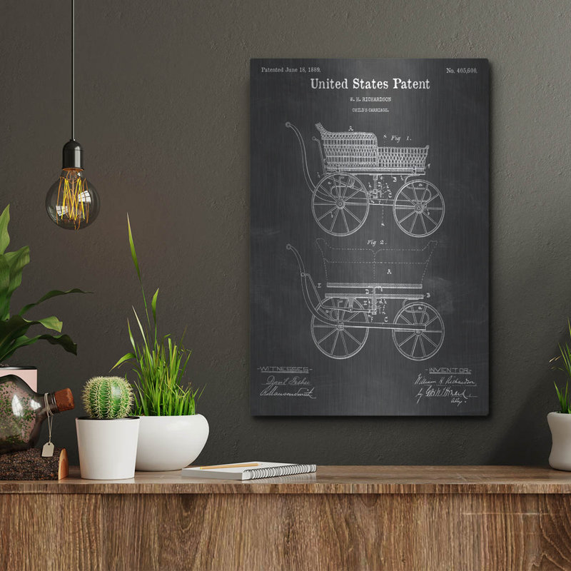 "Tableau de brevet de landau" par Luxe, H 16 po x l 12 po