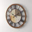 Horloge murale décorative en bois brun