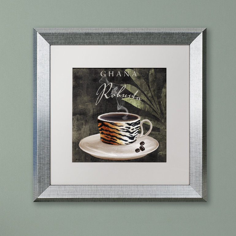 Jadaya «Afrikan Coffee IV» par Color Bakery, impression encadrée, H 11 po x l 14 po x P 0,5 po, Blanc, Cadre noir