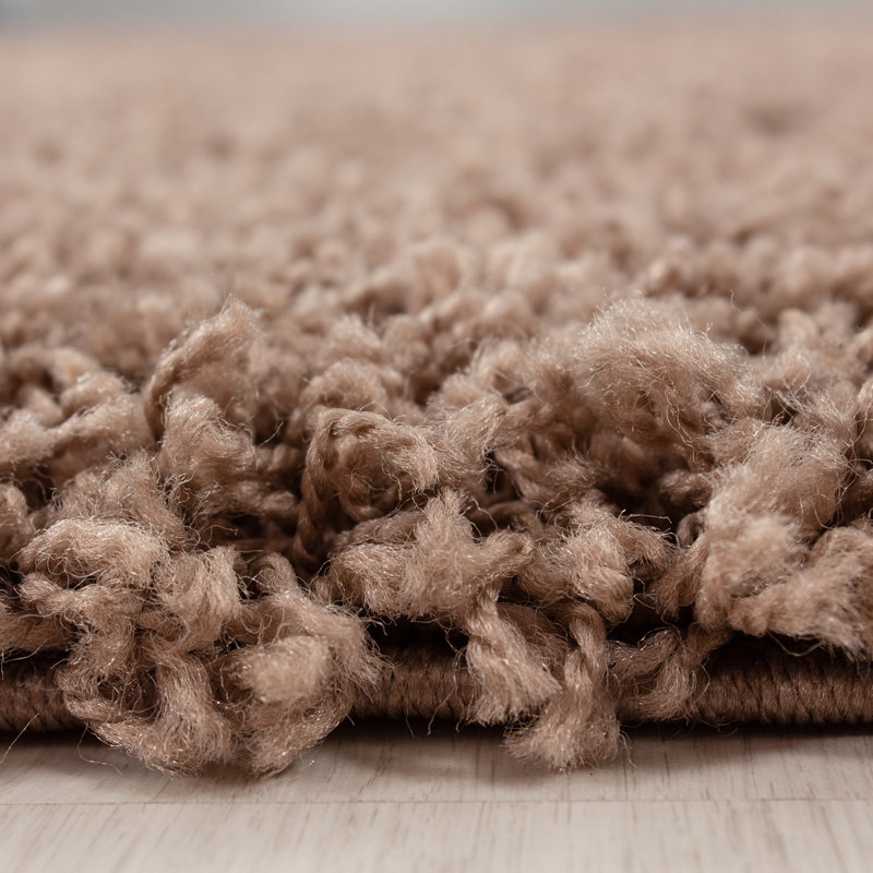 Noi Shaggy Mocha Rug, Round 120 cm