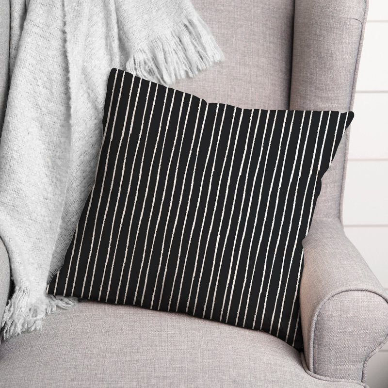  Lines Square Pillow Cover & Insert