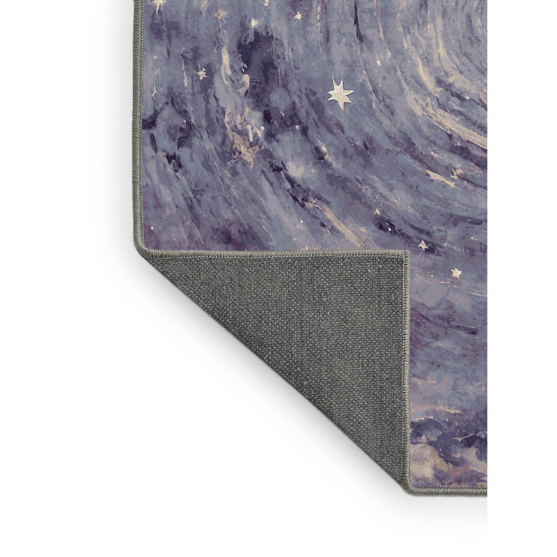 Tapis mauve soyeux et moelleux, Rectangle 4 pi x 6 pi
