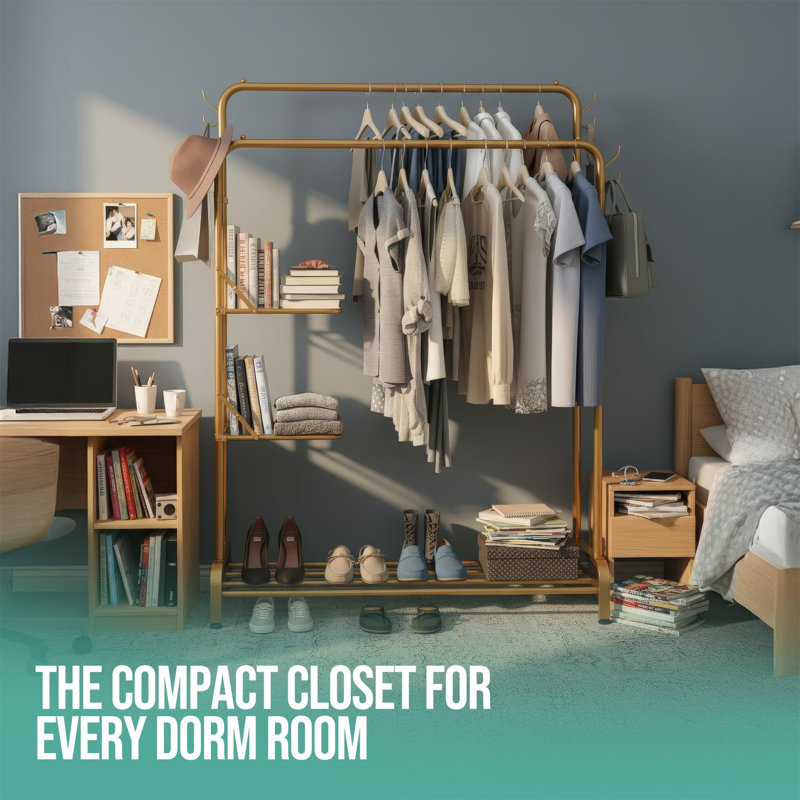 110cm Clothing Rack, Gold