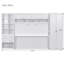 Grand lit escamotable mural avec placard, tiroirs et tablettes