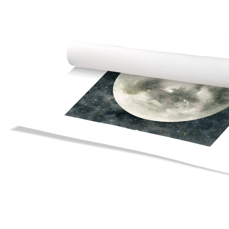 «Rolled Moon Love», impression sur papier, H 16 po x l 12 po x P 1 po