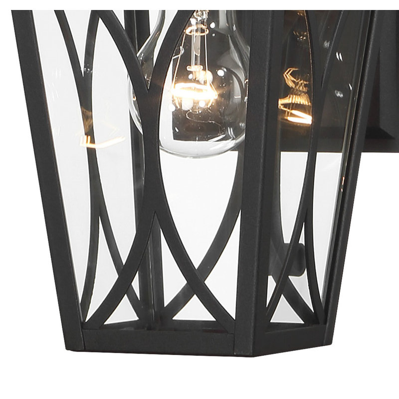 Minka Lavery Cardigan - 1 Light Outdoor Wall Mount In Sand Coal Black & Olden Brass Finish