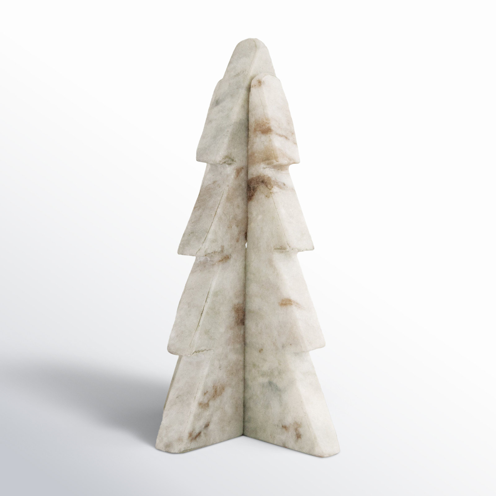 Interlocking Marble Tabletop Tree, Mint Chocolate