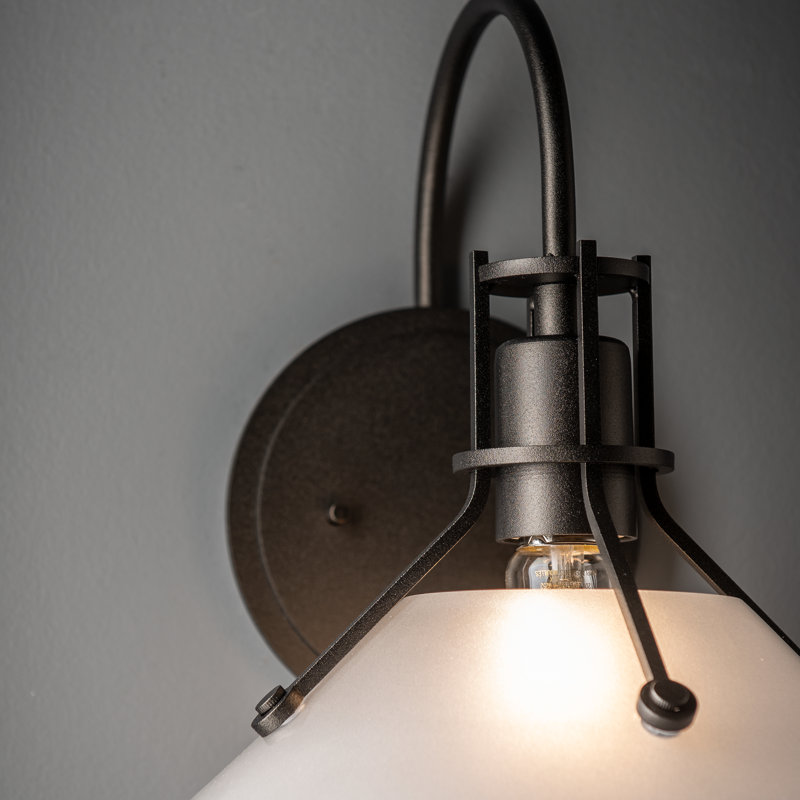 Henry Glass Shade Wall Sconce, 10.4"D x 9.2"W x 10.4"H, Oil Rubbed Bronze, Frosted Glass