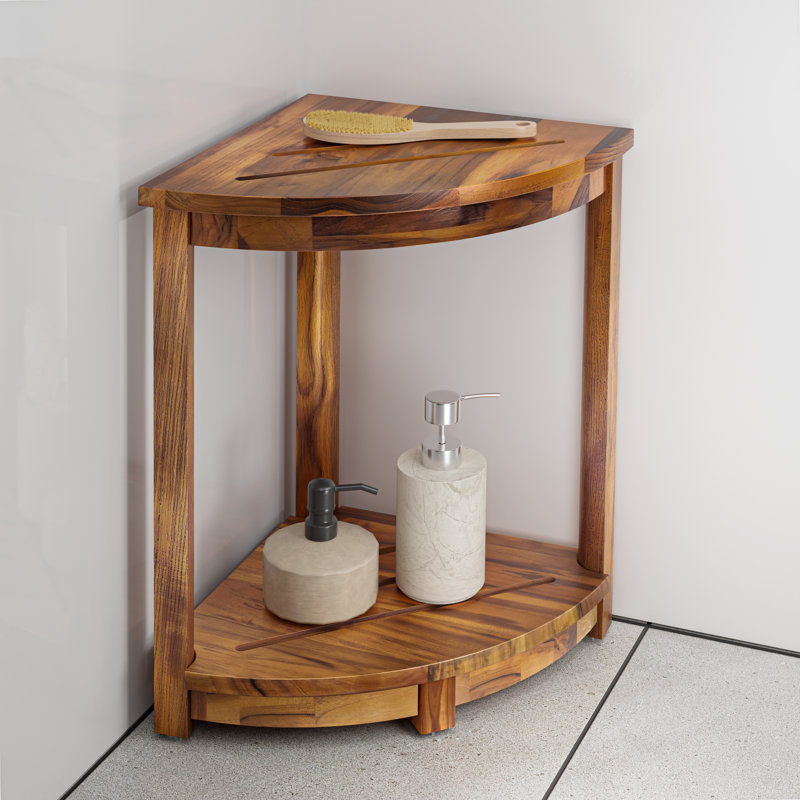 Tabouret de douche en teck pour douche intérieure