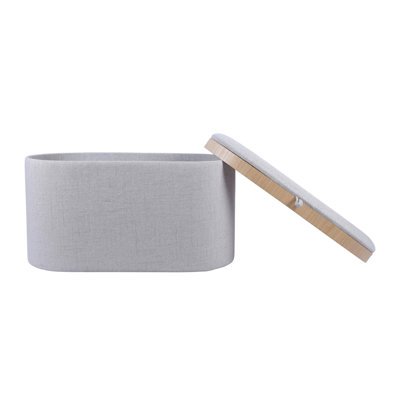 Rangement naturel avec plateau réversible, l 30 po x P 15,5 po, H 26,5 po, poids de 265 lb, noir ou tissu pour rangement, naturel, P, P, 28 po de largeur