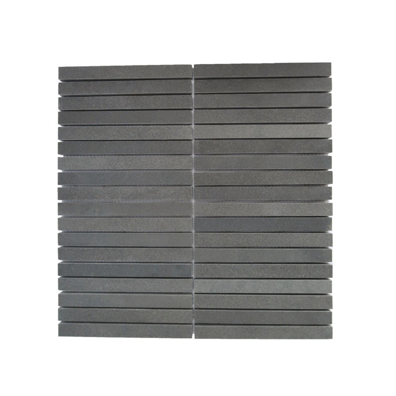 Dark Grey Basalt 6"X5/8" Strip Mosaic