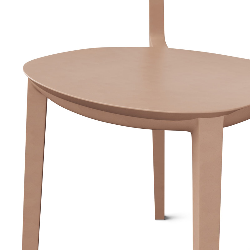 Chaise empilable d'extérieur Janicka Spencer, Vieux rose