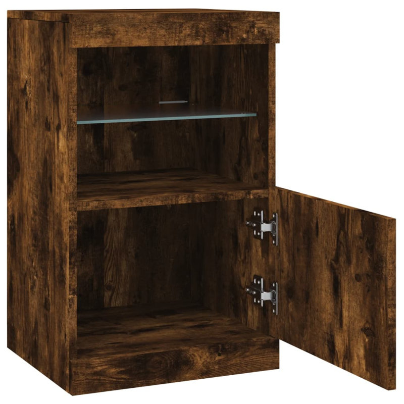 Basim 67cm H x 41cm W Standard Bookcase, Smoked Oak