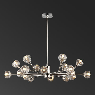 Elizabelle 18 - Light Dimmable Sputnik Modern Linear Chandelier