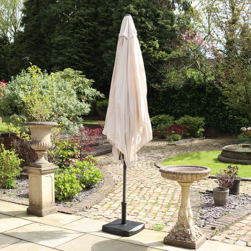 2.4mx3m Crank and Tilt Rectangular Parasol Grey Powder Coated Pole (38mm Pole, 8 Ribs) This parasol is made using Polyester Fabric which has a Weather-Proof Coating & UPF Sun Protection Level 50