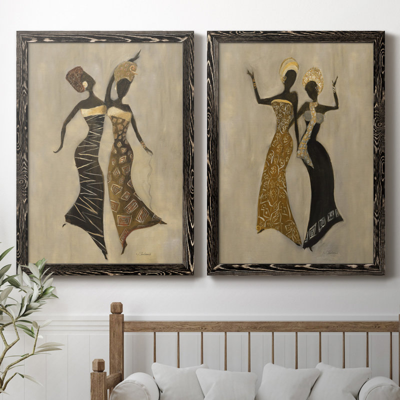 «Celebration I», ensemble de 2 reproductions d'art, H 37,5 po x l 55 po x P 1,5 po, H 31,5 po x l 47 po x P 1,5 po
